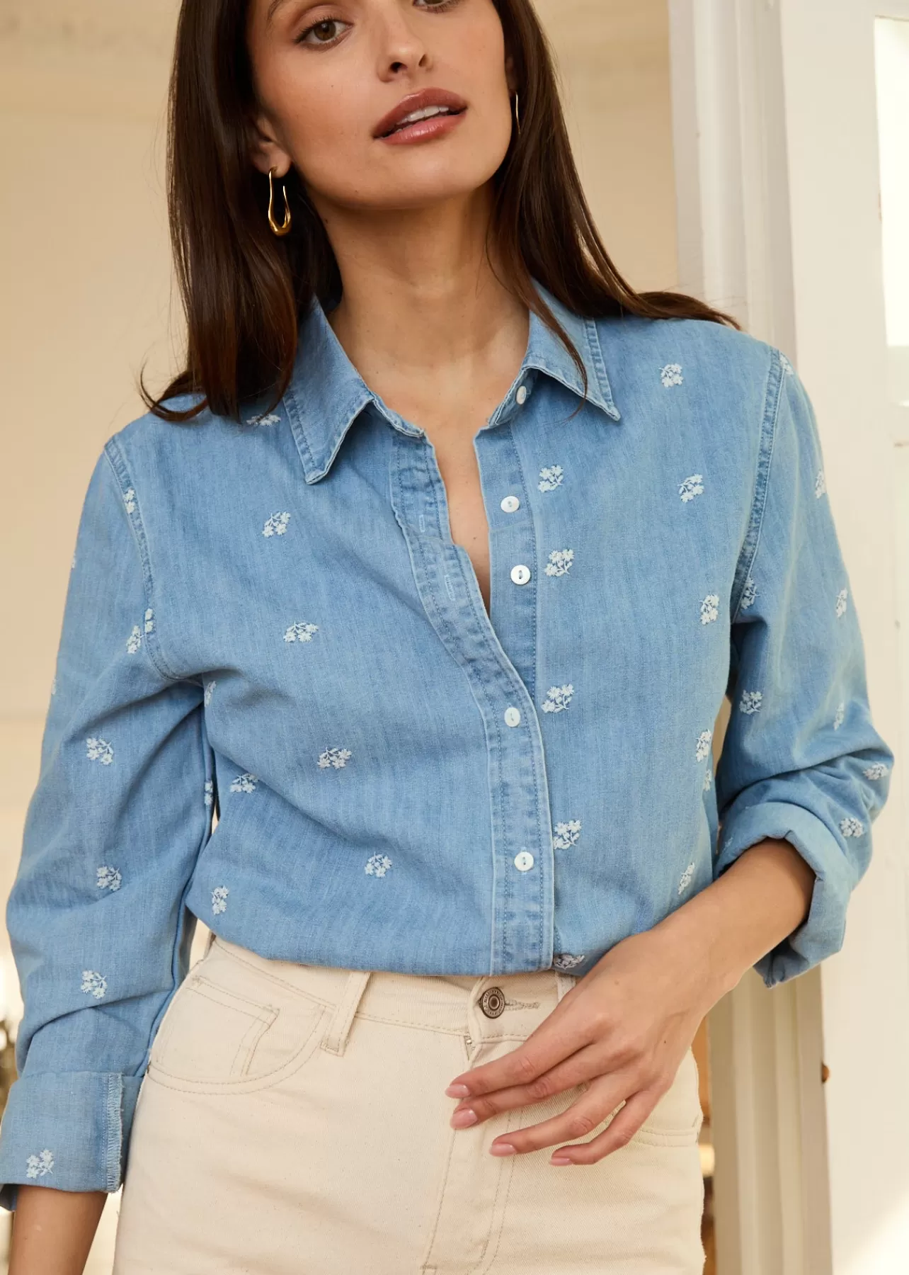 Motus Boutique Chemise Soline< Denim | Chemises & Blouses