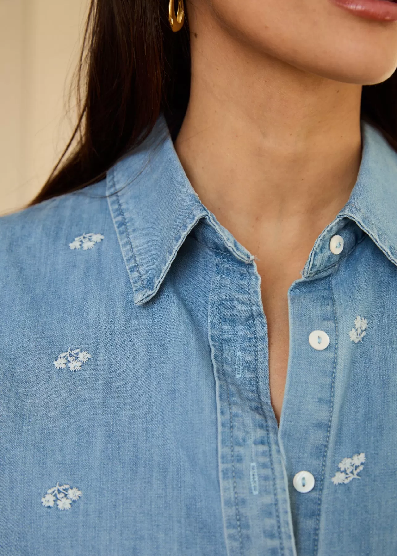 Motus Boutique Chemise Soline< Denim | Chemises & Blouses