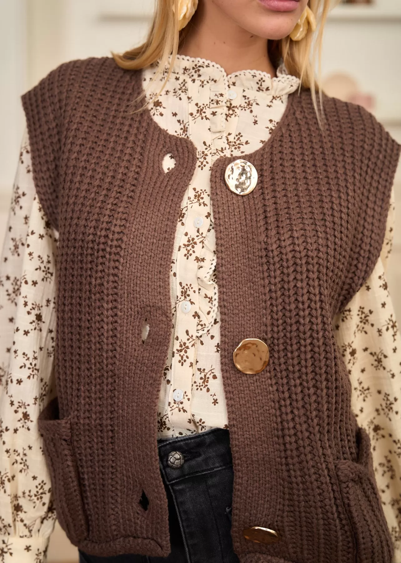 Motus Boutique Gilet Ambre< Mailles